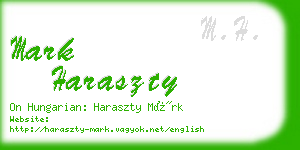 mark haraszty business card